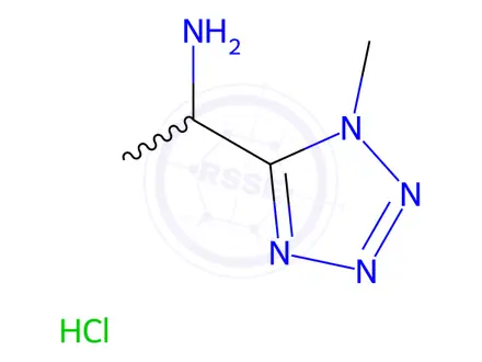 Chemical structure of 1-(1-Methyl-1H-1,2,3,4-tetrazol-5-yl)ethan-1-amine hydrochloride