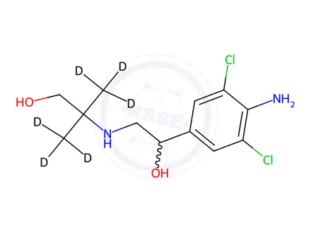 Chemical structure of Hydroxymethyl clenbuterol-[D6]