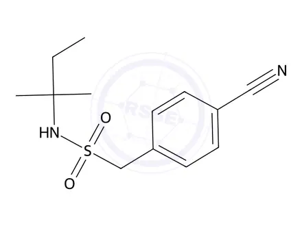 Chemical structure of 1-(4-Cyanophenyl)-N-(tert-pentyl)methanesulfonamide