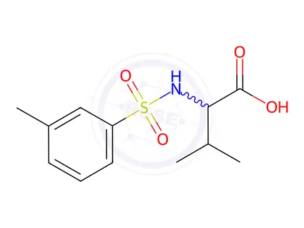 Chemical structure of 3-Methyl-2-(3-methylbenzenesulfonamido)butanoic acid
