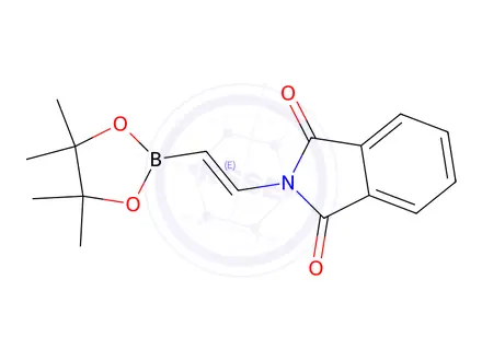 Chemical structure of (E)-2-(2-(4,4,5,5-Tetramethyl-1,3,2-dioxaborolan-2-yl)vinyl)isoindoline-1,3-dione