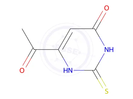 Chemical structure of 6-Acetyl-2-thioxo-2,3-dihydropyrimidin-4(1H)-one