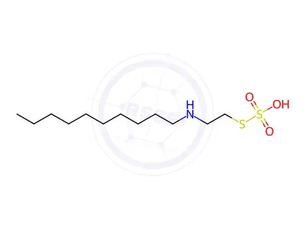Chemical structure of 2-Decylaminoethanethiol sulfate