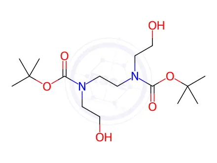 Chemical structure of Carbamic acid, N,N'-1,2-ethanediylbis[(2-hydroxyethyl)-, C,C'-bis(1,1-dimethylethyl) ester
