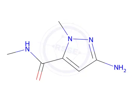 Chemical structure of 3-Amino-N,1-dimethyl-1H-pyrazole-5-carboxamide