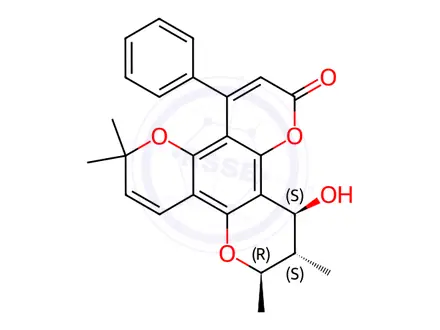 Chemical structure of Inophyllum B