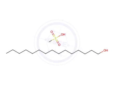 Chemical structure of 1-Pentadecanol, 1-methanesulfonate