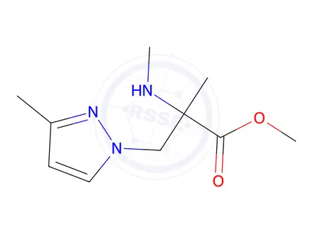 Chemical structure of Methyl 2-methyl-3-(3-methyl-1h-pyrazol-1-yl)-2-(methylamino)propanoate