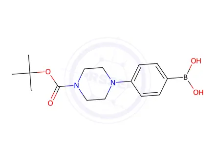 Chemical structure of 4-(4-Boc-1-piperazinyl)phenylboronic Acid