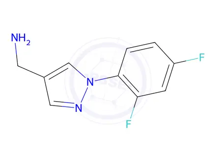 Chemical structure of (1-(2,4-Difluorophenyl)-1h-pyrazol-4-yl)methanamine