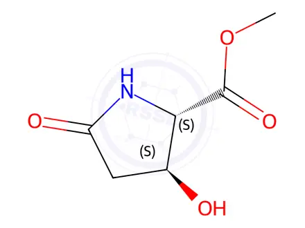 Chemical structure of Proline, 3-hydroxy-5-oxo-, methyl ester, DL-trans-(8CI)