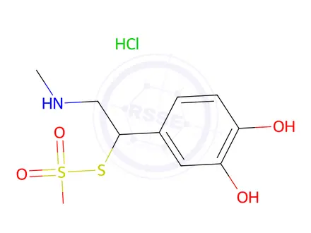 Chemical structure of Epinephrine /Adrenaline Impurity 123 HCl