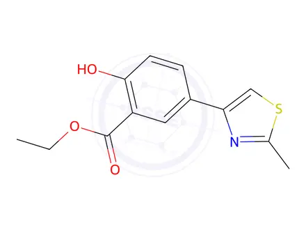 Chemical structure of Ethyl 2-hydroxy-5-(2-methylthiazol-4-yl)benzoate