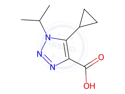 Chemical structure of 5-Cyclopropyl-1-isopropyl-1h-1,2,3-triazole-4-carboxylic acid
