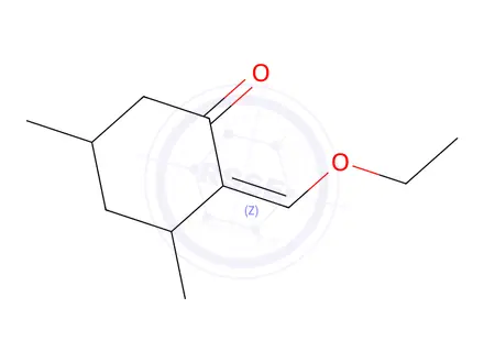 Chemical structure of 2-(Ethoxymethylene)-3,5-dimethylcyclohexan-1-one