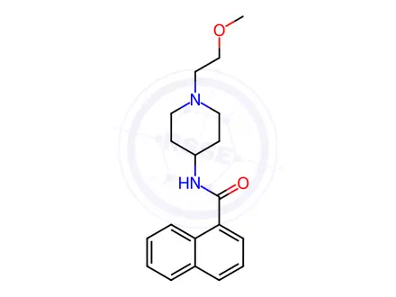 Chemical structure of N-(1-(2-Methoxyethyl)piperidin-4-yl)-1-naphthamide