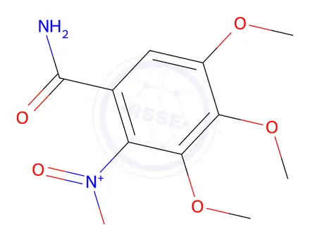 Chemical structure of 3,4,5-trimethoxy-2-nitrobenzamide