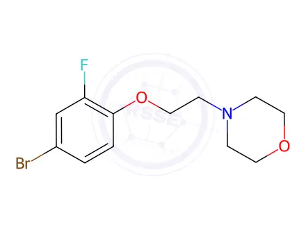 Chemical structure of 4-(2-(4-Bromo-2-fluorophenoxy)ethyl)morpholine