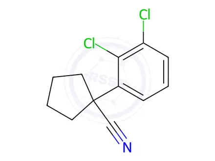 Chemical structure of 1-(2,3-Dichlorophenyl)cyclopentanecarbonitrile