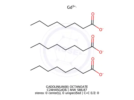Chemical structure of GADOLINIUM(III) OCTANOATE