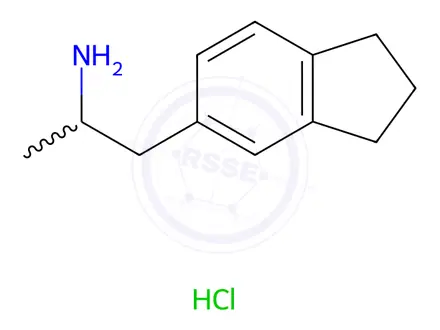 Chemical structure of α-Methyl-5-indanethylamine Hydrochloride;