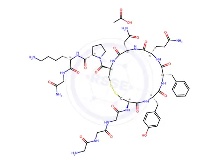 Chemical structure of Terlipressin Acetate