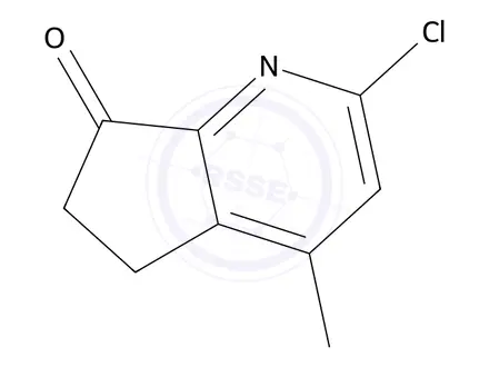 Chemical structure of 2-Chloro-4-methyl-5,6-dihydro-7H-cyclopenta[b]pyridin-7-one