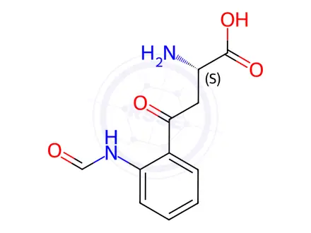 Chemical structure of N'-formyl-L-Kynurenine