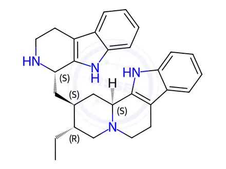 Chemical structure of 16-[(1S)-2,3,4,9-Tetrahydro-1H-pyrido[3,4-b]indol-1-yl]-17-norcorynan