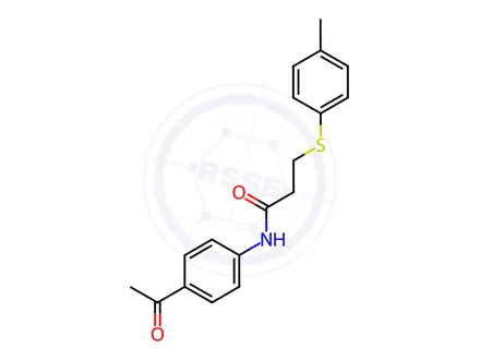 Chemical structure of N-(4-Acetylphenyl)-3-(p-tolylthio)propanamide