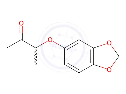 Chemical structure of 3-(1,3-benzodioxol-5-yloxy)-2-butanone