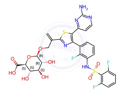 Chemical structure of Dabrafenib Glucuronide