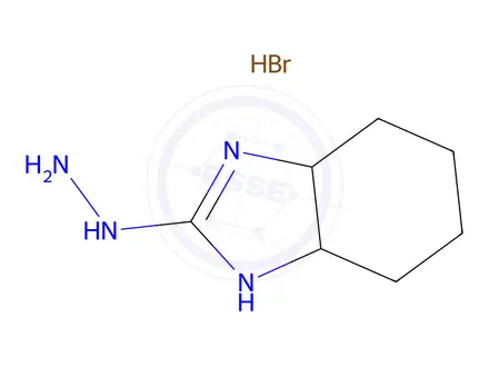 Chemical structure of 2-Hydrazinyl-3a,4,5,6,7,7a-hexahydro-1h-1,3-benzodiazole hydrobromide