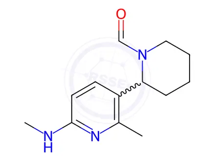 Chemical structure of 2-(2-Methyl-6-(methylamino)pyridin-3-yl)piperidine-1-carbaldehyde