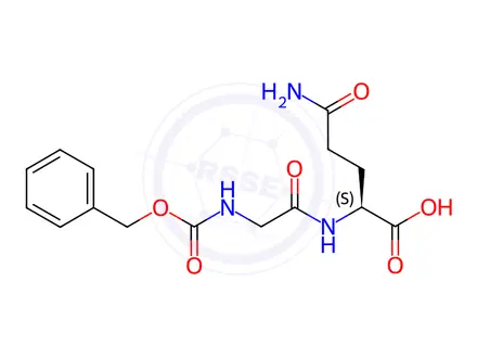 Chemical structure of Z-Gly-Gln-OH