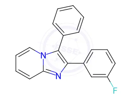 Chemical structure of 2-(3-Fluorophenyl)-3-phenylimidazo[1,2-a]pyridine