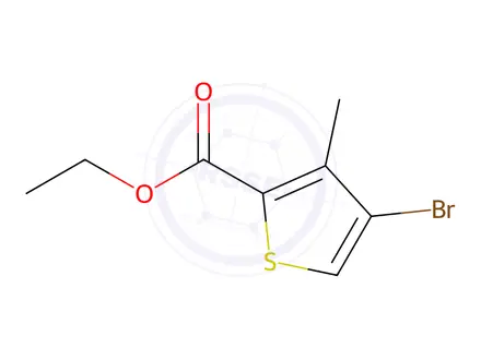 Chemical structure of ethyl 4-bromo-3-methyl-thiophene-2-carboxylate