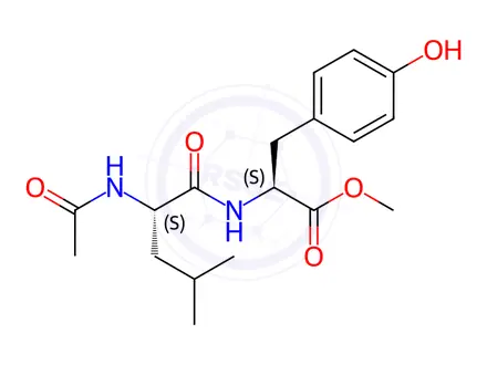 Chemical structure of N-acetylleucyl-tyrosine methyl ester