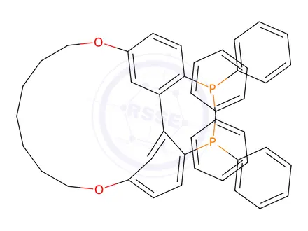 Chemical structure of (R)-5,5'-Heptamethylenedioxy-2,2'-bis(diphenylphosphino) biphenyl