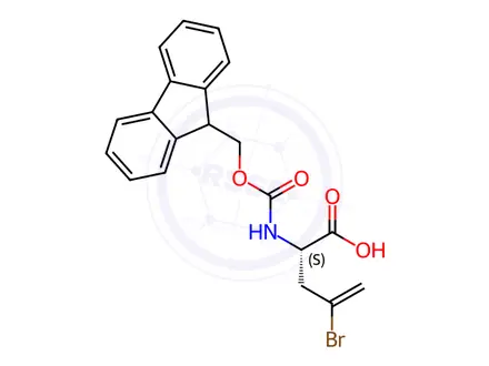 Chemical structure of Fmoc-L-2-amino-4-bromo-4-pentenoic acid