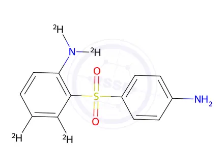 Chemical structure of 2-((4-aminophenyl)sulfonyl)aniline-d4