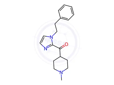 Chemical structure of (1-Methyl-4-piperidinyl)[1-(2-phenylethyl)-1H-imidazol-2-yl]methanone