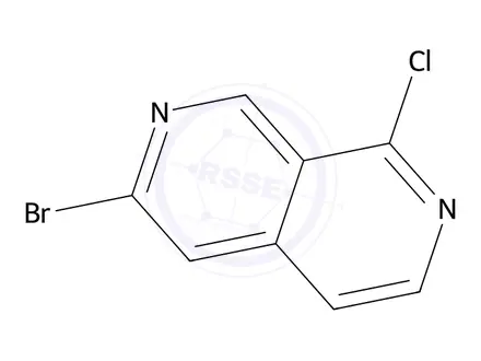 Chemical structure of 6-Bromo-1-chloro-2,7-naphthyridine