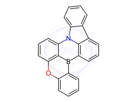 Chemical structure of 5-oxa-8b-aza-15b-borabenzo[a]naphtho[1,2,3-hi]aceanthrylene