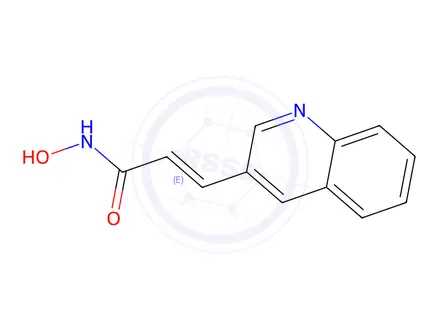 Chemical structure of (E)-N-hydroxy-3-(quinolin-3-yl)acrylamide