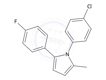 Chemical structure of 1-(4-Chlorophenyl)-2-(4-fluorophenyl)-5-methyl-1H-pyrrole