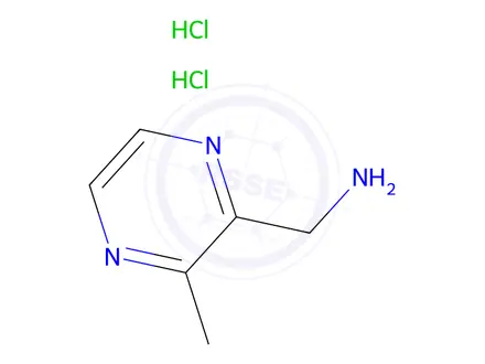Chemical structure of (3-methylpyrazin-2-yl)methanamine dihydrochloride