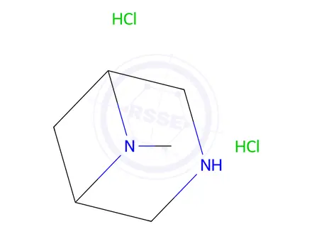 Chemical structure of 3,6-Diazabicyclo[3.1.1]heptane, 6-methyl-, hydrochloride (1:2)
