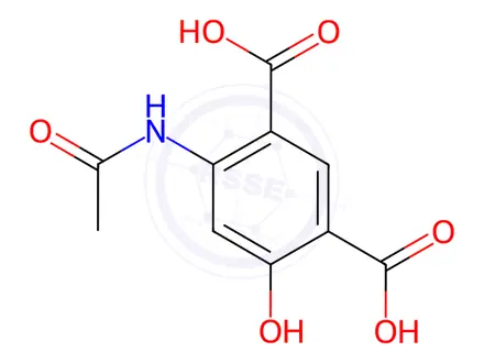 Chemical structure of 4-acetamido-6-hydroxyisophthalic acid