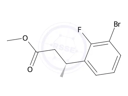 Chemical structure of Methyl (R)-3-amino-3-(3-bromo-2-fluorophenyl)propanoate